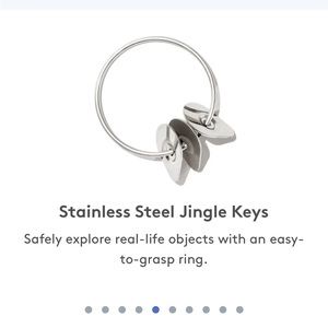Lovevery Stainless Steel Jingle Keys from The Explorer Montessori Play Kit Baby